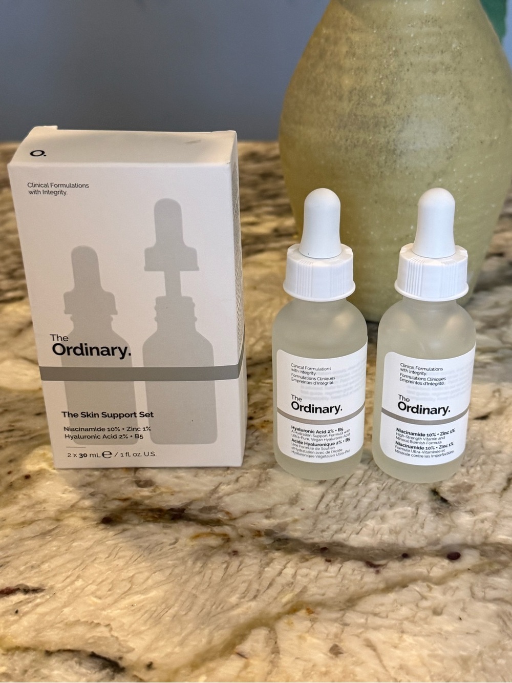 The Ordinary Skin Support Set Niacinamide + Hyaluronic Acid NIB
